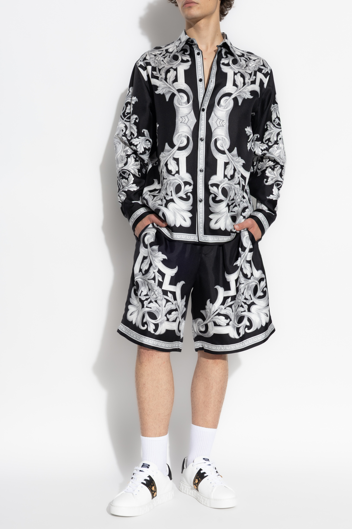 Versace Silk shorts with 